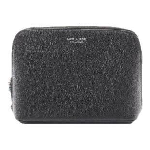 日本中古复古二奢YSL圣罗兰女包A级95新Pouch女用小袋牛皮化妆包