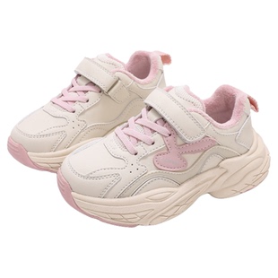 千百度儿童棉鞋女童鞋子2025新款冬季男童加绒加厚老爹鞋二棉鞋