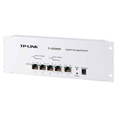 TP-LINK普联 TL-SG2005M 全千兆云管理交换模块5GE APP端及Web端远程管理分线器检测环回保护弱电箱交换机