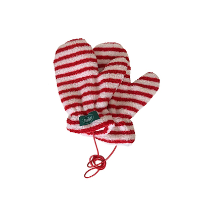 ETITW/秋冬氛围感韩式摇粒绒柔软手套女复古软糯保暖毛绒可爱手套