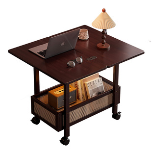 茶几客厅家用可移动折叠餐桌小户型沙发侧边柜推车边几吃饭小桌子