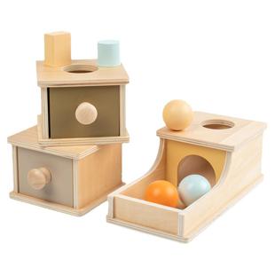 蒙氏早教益智忙碌永久目标盒子精细动作训练蒙特梭利嵌板教具玩具