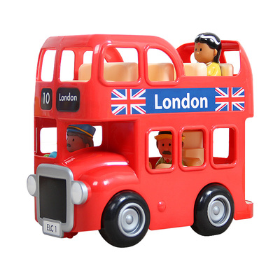 ELC双层伦敦巴士玩具滑行模拟