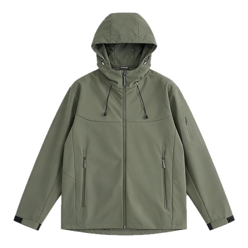 外贸尾货情侣款冲锋衣外套登山服潮牌户外防风连帽免烫户外运动