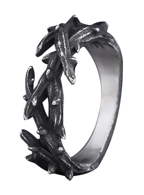 男女钛钢暗黑风森系荆棘藤蔓戒指