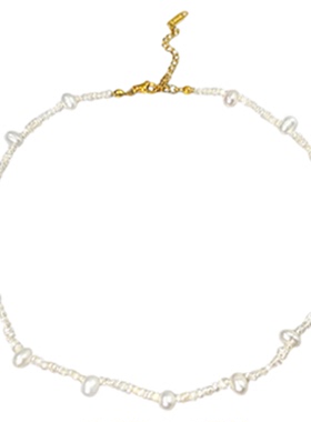 天然淡水珍珠项链毛衣链小众