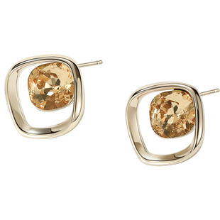 DODOGOGO四方耳钉方块耳环2026年新款高级感气质网红耳饰女秋冬