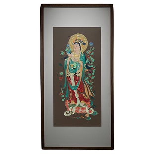 铜师傅 手工錾刻 铜雕画《观世音菩萨》客厅装饰画 玄关画 背景画