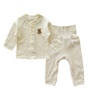 新生婴儿衣服秋冬睡衣小月龄宝宝秋装外套分体婴幼儿秋衣秋裤套装