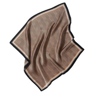 高级感真丝男士丝巾方巾70复古领巾搭西装衬衫桑蚕丝围巾杭州丝绸