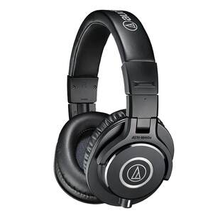 铁三角ATH-M40X头戴式专业录音监听耳机 有线贝斯电钢电吉他耳返