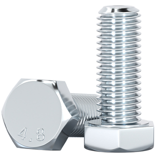 4.8级镀锌外六角螺丝高强度螺栓螺钉杆M6M8M10M12M14M16M20-M30mm