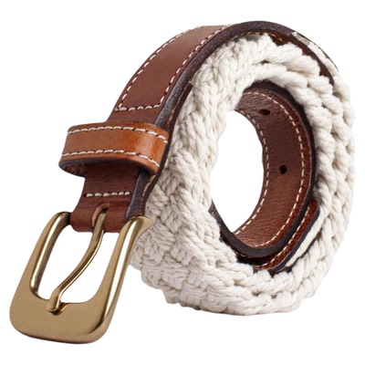 马登女装高级感拼接小众真皮皮带