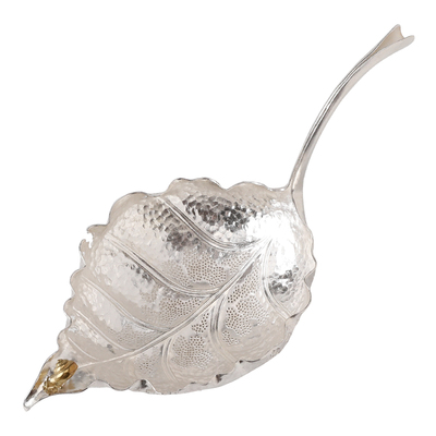 银茶漏纯银999纯手工茶漏器知秋