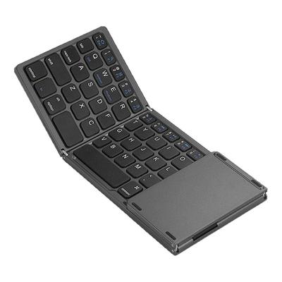 优禄手机平板电脑折叠便携蓝牙键盘轻薄三折触摸键盘三系统适用