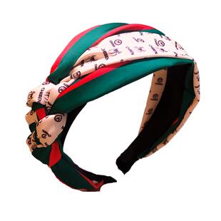 韩国发饰网红麻花辨子条纹发箍女简约宽边发卡绸缎头箍头饰品发卡