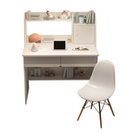 小户型书桌书架一体桌子家用电脑桌台式卧室初中生学习桌写字桌椅