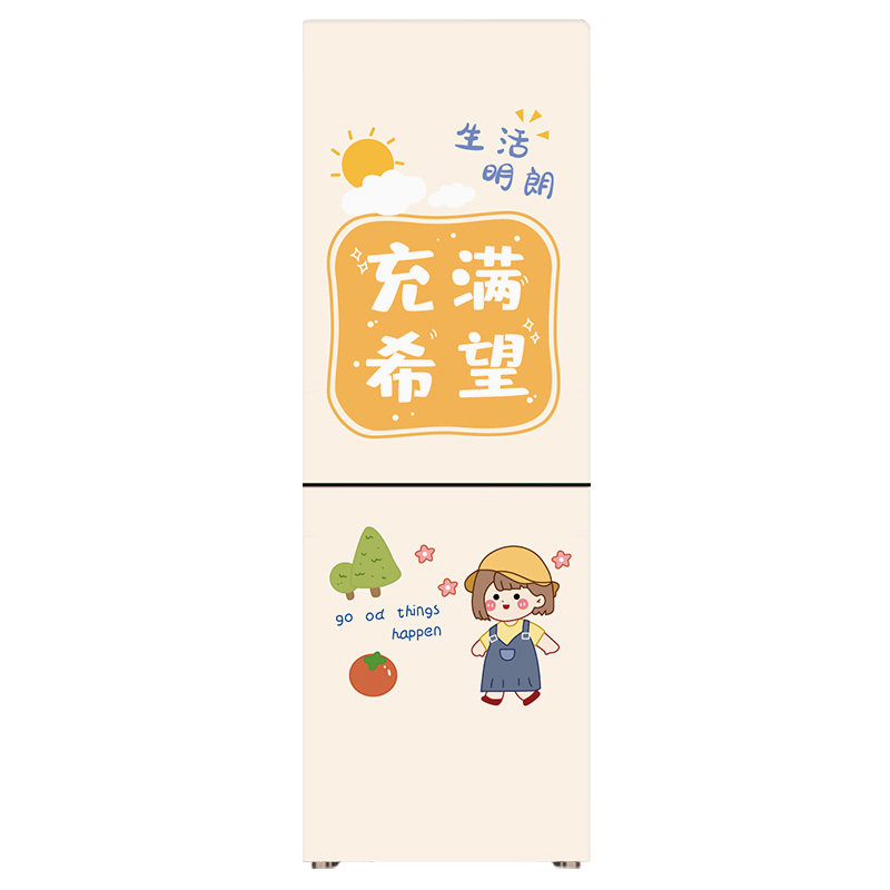 创意自粘冰箱贴纸装饰贴画全贴侧面卡通可爱翻新全包网红定制防水