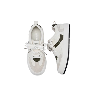 热风男鞋2025年秋季新款男士百搭小白鞋厚底板鞋通勤休闲鞋子男款