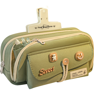 笔袋女孩版2025超火新款初中女生大容量铅笔盒小学生高颜值ins风简约文具盒日系小众不撞款铅笔袋2024文具袋