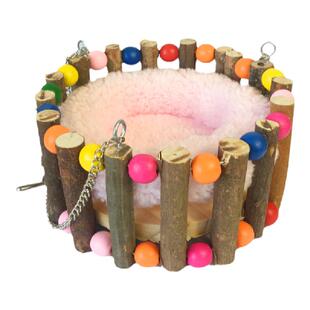 仓鼠蜜袋鼯鹦鹉玩具木制家具木窝小仓鼠小窝房子磨牙金丝熊窝屋