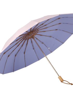 水彩16骨晴雨两用伞高货加大抗风防紫外线女彩胶手绘风折叠太阳伞