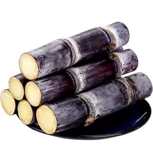 正宗广西黑皮甘蔗新鲜应季水果皮薄脆甜多汁现砍整箱包邮直达甘蔗