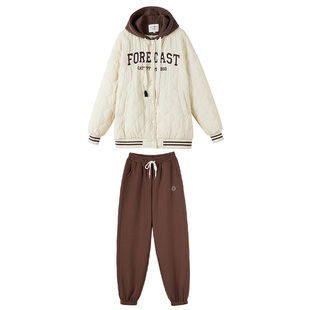 少女棉衣两件套棉服外套高中初中学生冬装冬季韩版加棉加厚套装