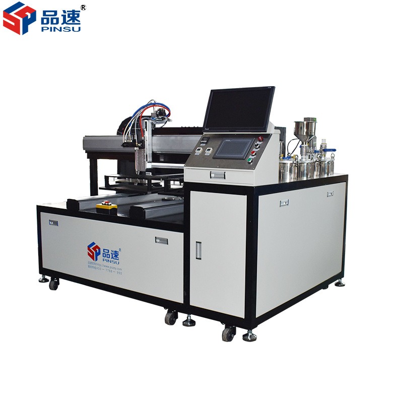 双组分AB胶真空打胶注胶点胶机落地式双Y轴双工位小型真空灌胶机