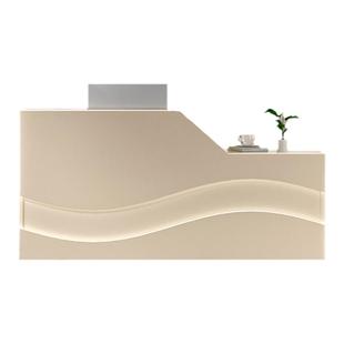 前台接待台美容院服装奶茶店收银台现代轻奢高级感公司柜台吧台桌