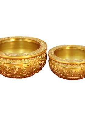 黄铜乾坤聚宝盆家居招财摆件