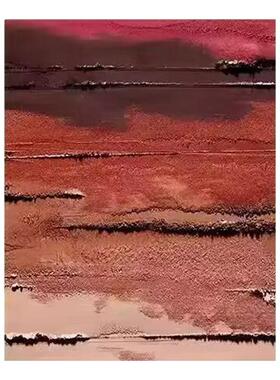 大芬村手绘油画红色立体肌理画客