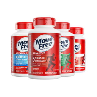 保税美国进口MoveFree益节氨糖维骨力软骨素骨胶原关节补钙片绿瓶