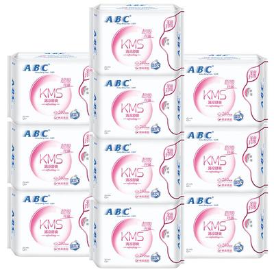 abc量大棉柔表层清凉夜用卫生巾