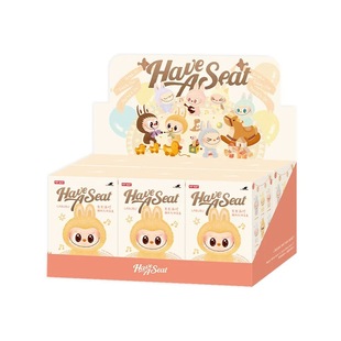 POP MART泡泡玛特Labubu拉布布坐坐派对盲盒二代正品搪胶挂件公仔