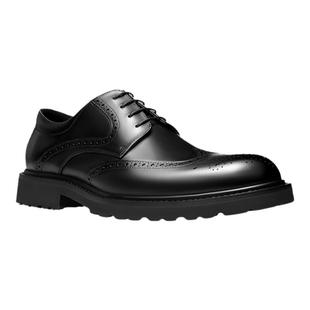 Pierre Cardin/皮尔卡丹25男鞋XL轻底布洛克鞋真皮休闲皮鞋厚底