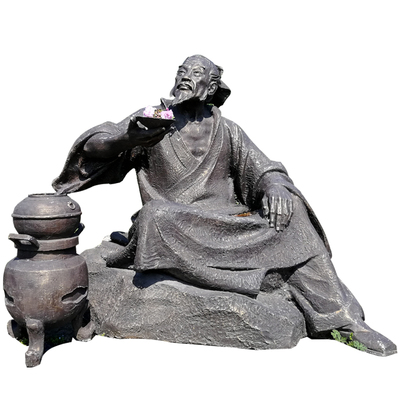 城市广场人物石民俗茶圣陆羽雕像