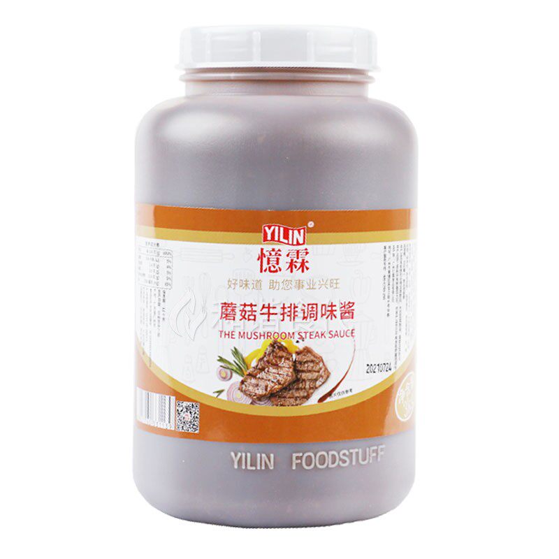 忆霖蘑菇牛排酱3kg大桶商用特惠