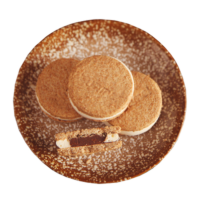 黑巧克力棉花糖夹心粗粮饼干