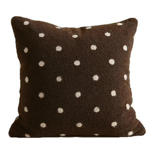 ins风泰迪绒枕套咖啡店客厅沙发靠枕样板间民宿床头靠垫抱枕组合