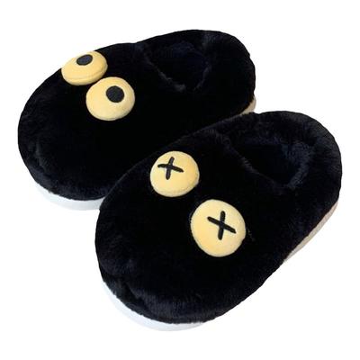 细细条搞怪可爱大眼睛居家棉拖鞋