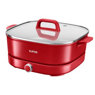 苏泊尔电火锅6升多功能锅分体式可拆洗蒸煮焖炖韩式鸳鸯电煮锅