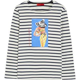 MAX&Co.2023春夏 LET'S DRAW!系列水手条纹T恤3971103203001