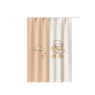 货架置物架遮挡帘免打孔衣柜防尘帘厨房杂物遮丑布帘书柜子遮挡帘