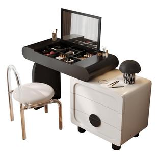 法莎蒂熊猫梳妆台斗柜一体卧室复古风实木小户型翻盖化妆桌