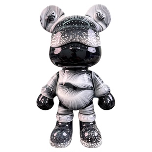 潮流网红纯手工DIY流体熊轻奢风立体摆件家居装饰品储钱罐酷酷熊