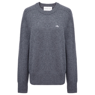 RODERIC WONG秋季原创设计气质阔型圆领套头针织衫上衣女淡人穿搭