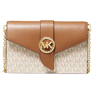 【新年礼物】Michael Kors女士中号老花斜挎包单肩包mk正品方方包