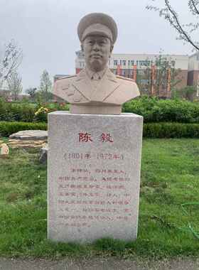 花岗岩石雕十大元帅雕像户外校园名人半身像雕塑公园人物雕塑设计