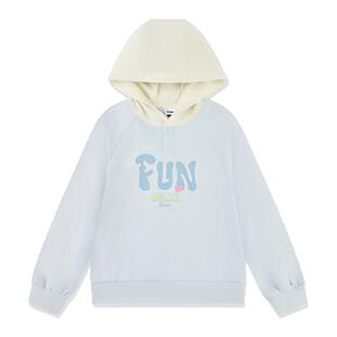 【植愈力】乔丹女童套头衫2026春季新款大童带帽针织上衣休闲卫衣